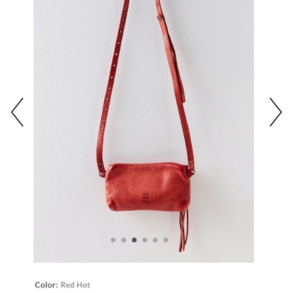 Free People We The Free Rider Red Leather Crossbody Bag - Picture 3 of 11